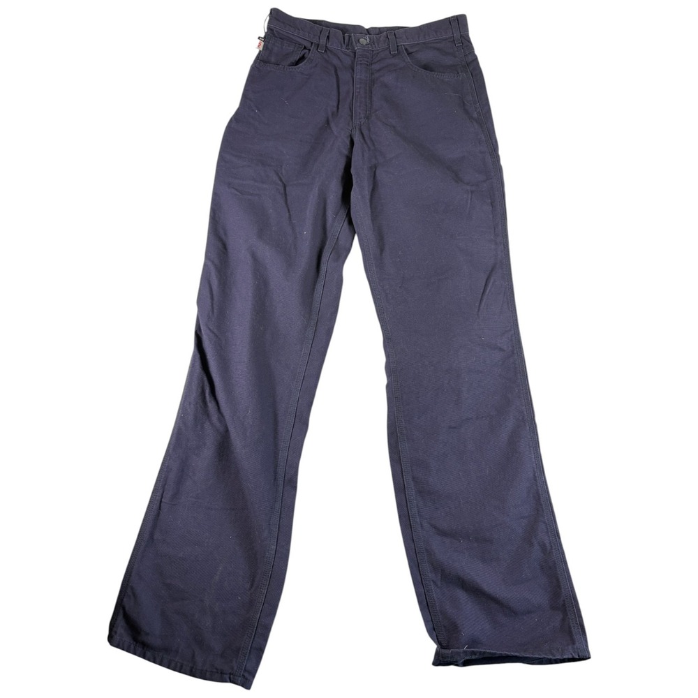 Carhartt Workwear Pants Mens 34x36 Dark Navy Rugged Durable Straight Leg‎ FRB159